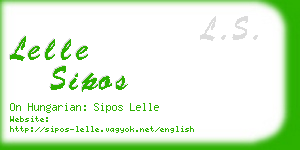 lelle sipos business card